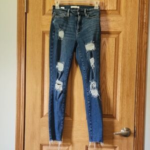 PacSun Blue Skinny Distressed Jeans